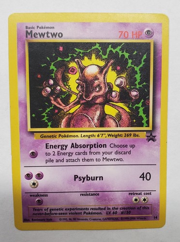 Pokémon TCG Mewtwo Wizards Black Star Promos 14 Regular Promo 1999. LP - Picture 1 of 5