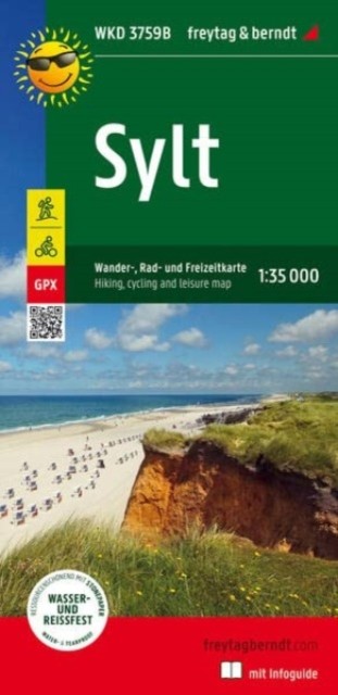 Sylt, hiking and cycling map 1:35,000 SHEET MAP FOLDED 9783707918953