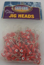 Sea Striker BSWG18100-9 Got-Cha Red 1/8 oz. Jig Head 100CT