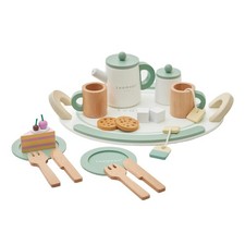 Teamson Kids Little Chef Frankfurt 20-pc. Wooden Play Kitchen Tea Party Acces...