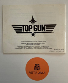 Top Gun Nintendo Nes Game Instruction Manual UK Version