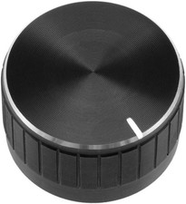 Black Audio Knob 30x17mm for 6mm Shaft