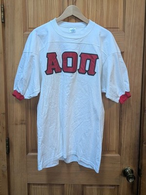 Women's Large Alpha Omicron Pi Sorority Frat Hockey Jersey Ringer University