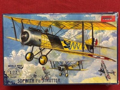 New Sealed 1:72 Single-Seat Bomber Sopwith 1 1/2 Strutter Toko  139