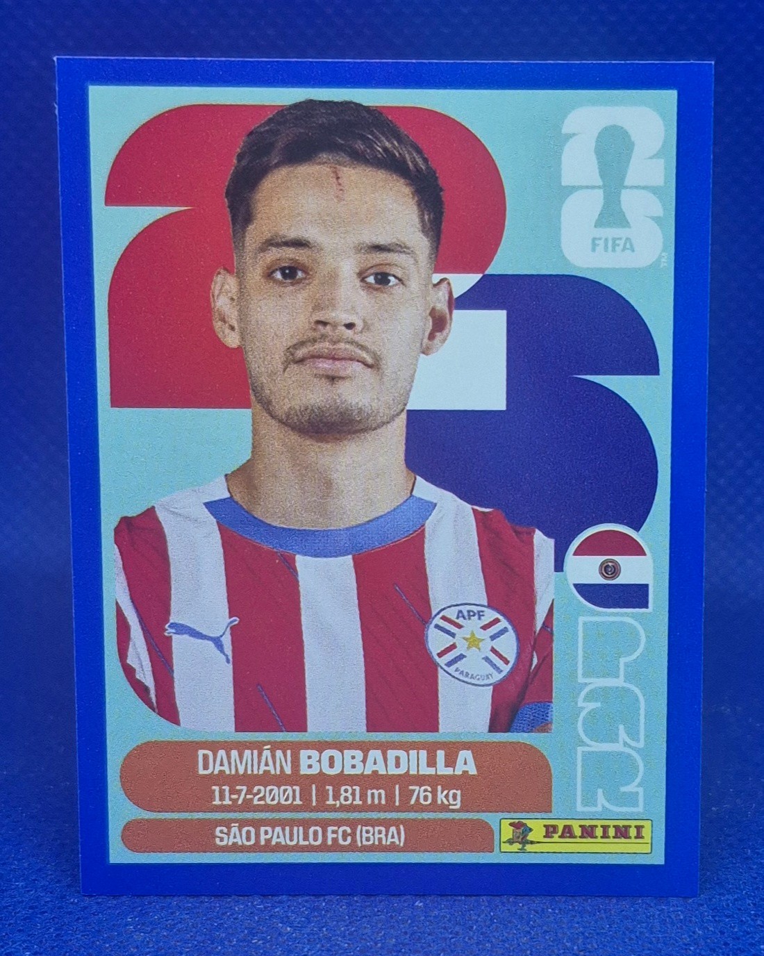 2026 Panini FIFA World Cup Sticker Damian Bobadilla #PAR 11 - Blue Border