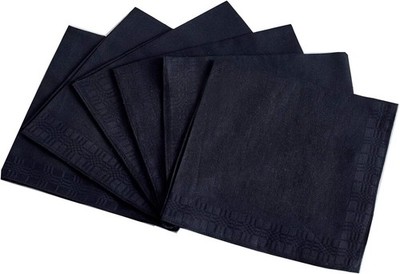 RDS HANKYTEX Men's Handkerchiefs,100% Soft Cotton,Black Hankie,Pack of 6 