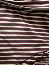 3 Yards 58 W.cotton Blend Striped Fabrics Burgundy White Navy Slate