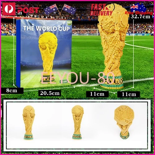 2026 FIFA World Cup Trophy Micro Building Blocks 3D Building Model Soccer Figure