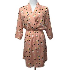 Collective Concepts Dress Womens Small Crossover Peach Blue Yellow White