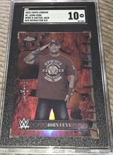 John Cena 2025 Topps Chrome Cactus Jack Red Refractor SGC Graded Card 10 #'d 4/5