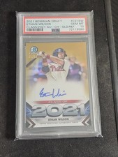 2021 Bowman Draft Ethan Wilson Class of 2021 Auto #/50 Phillies Gold Refractor