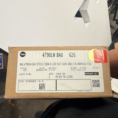 Yale 4790LN BAU 626 Cylindrical Fail Safe Door Lock Silver Metal GRD1