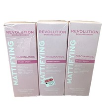 3 Pack Revolution Skincare Mattifying Niacinamide Primer Drops 1 oz NEW