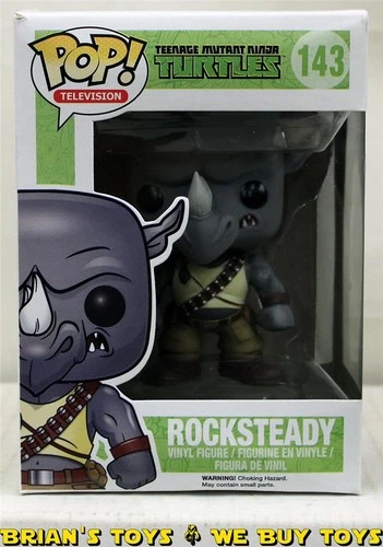 Funko Pop! Teenage Mutant Ninja Turtles Rocksteady #143 Vinyl Figure NR