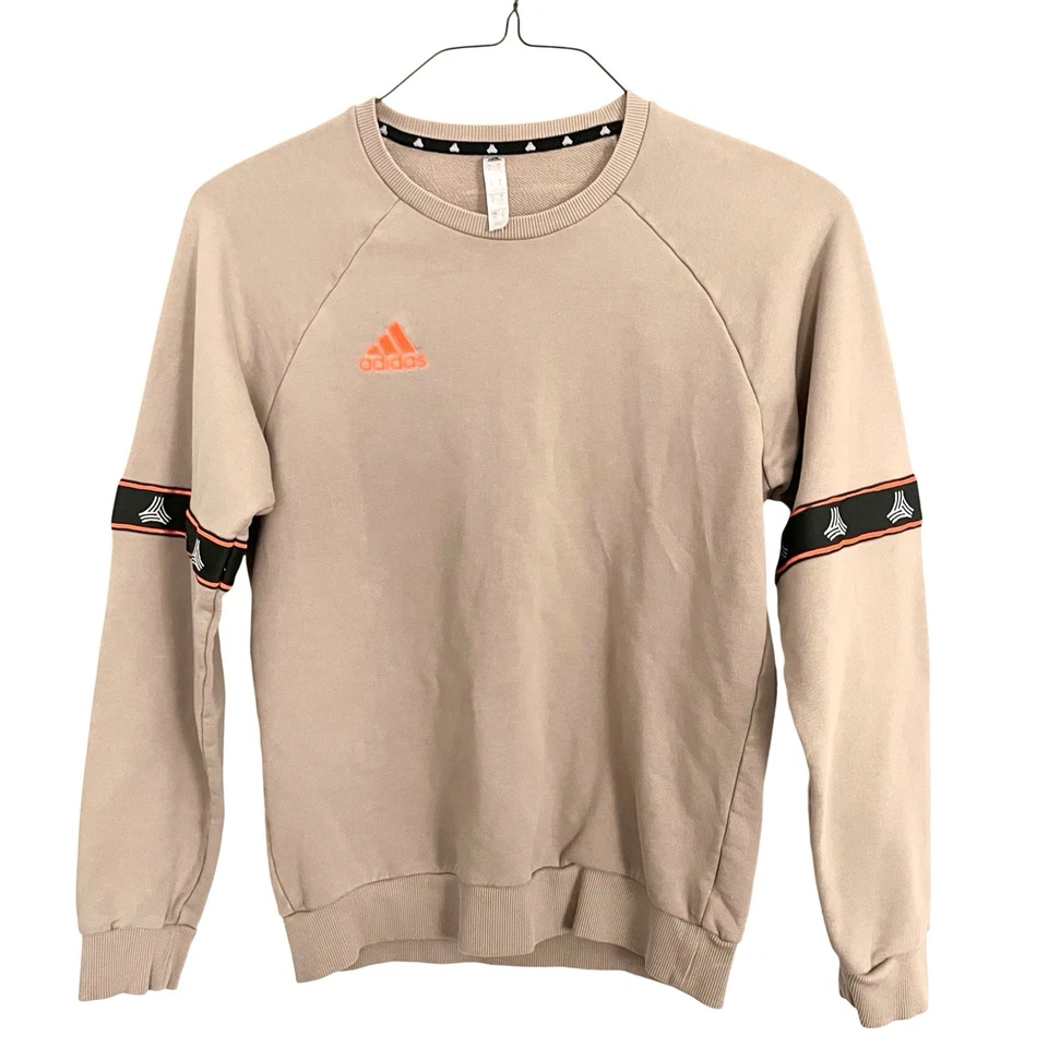 Adidas Sudadera Para Hombre Talla Mediana Tostado Naranja Manga Larga Cuello Redondo Pullover Foto 2 de 4