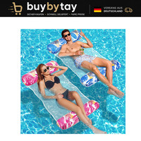 Luftmatratze Pool Xl 4 In 1 Aufblasbar WasserhäNgematte 2 StüCk ZubehöR