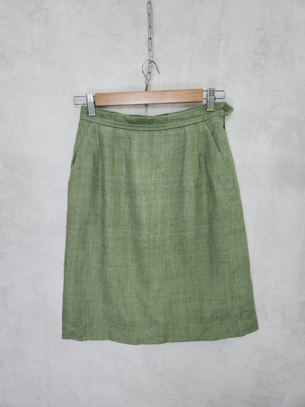 Gonna verde vintage anni 80 Yves Saint Laurent rive gauche taglia 38