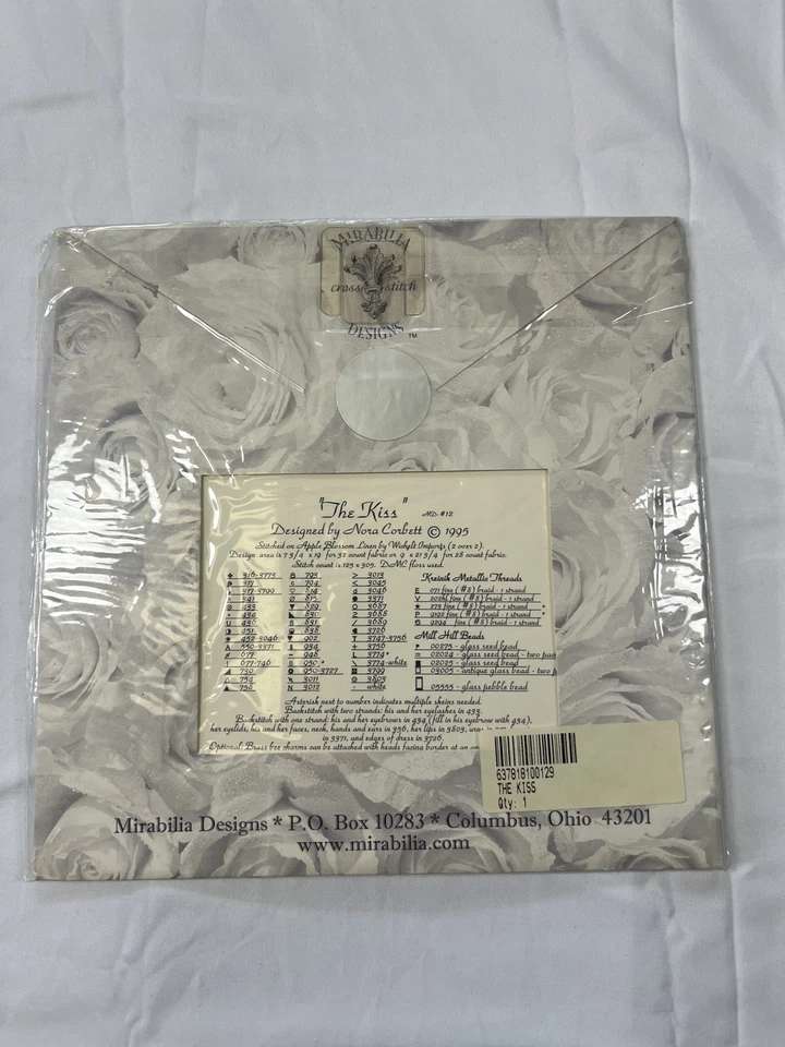 Rare Sealed Mirabilia Designs The Kiss Cross Stitch Pattern Chart Nora Corbett - Image 2 of 2