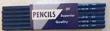 1 Dozen 12 Vintage Semi-Hex Hexagon Shape Pencils General Pencil Company 497 4H