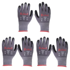 Safety Work Gloves MicroFoam Nitrile Coated Foam Gloves S-Size / 3 Pairs