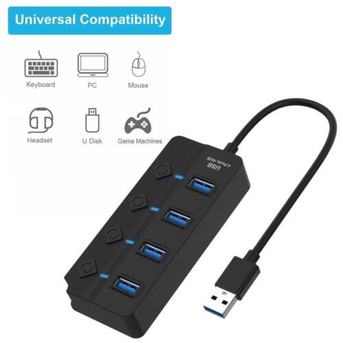 1x 4-Port USB Hub Splitter 3.0 For Desktop Laptop Extender Computer BEST D2Y1