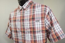 Eddie Bauer Travex Hiking Button Up Shirt Plaid Short Sleeve Mens LT Large TALL