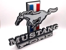 Vintage 1965 Ford Mustang 3D Printed Freestanding Logo