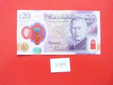 A CIRCULATED POLYMER TWENTY POUND NOTE KING CHARLES III EH89 681497
