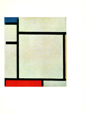 1970 Vintage PIET MONDRIAN #1 "COMPOSITION" MODERN Full COLOR offset Lithograph