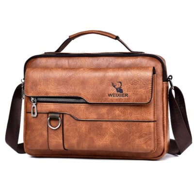 WEIXIER MEN'S Shoulder Bag Messenger Bag Casual Crossbody Bag Briefcase Tote Bag