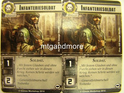 Warhammer 40000 Conquest LCG - 2x Infanteriesoldat - Base Set dt.