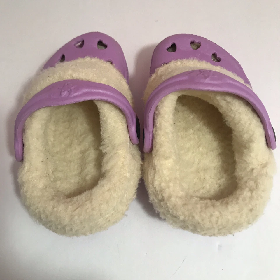 Zuecos para niñas talla 4 niños pequeños forrados de lana de piel sin cordones púrpura sin marca Foto 2 de 4