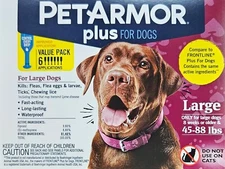 PetArmor Plus For Large Dogs 45-88lbs 6ct value pack Comp to Frontline Plus