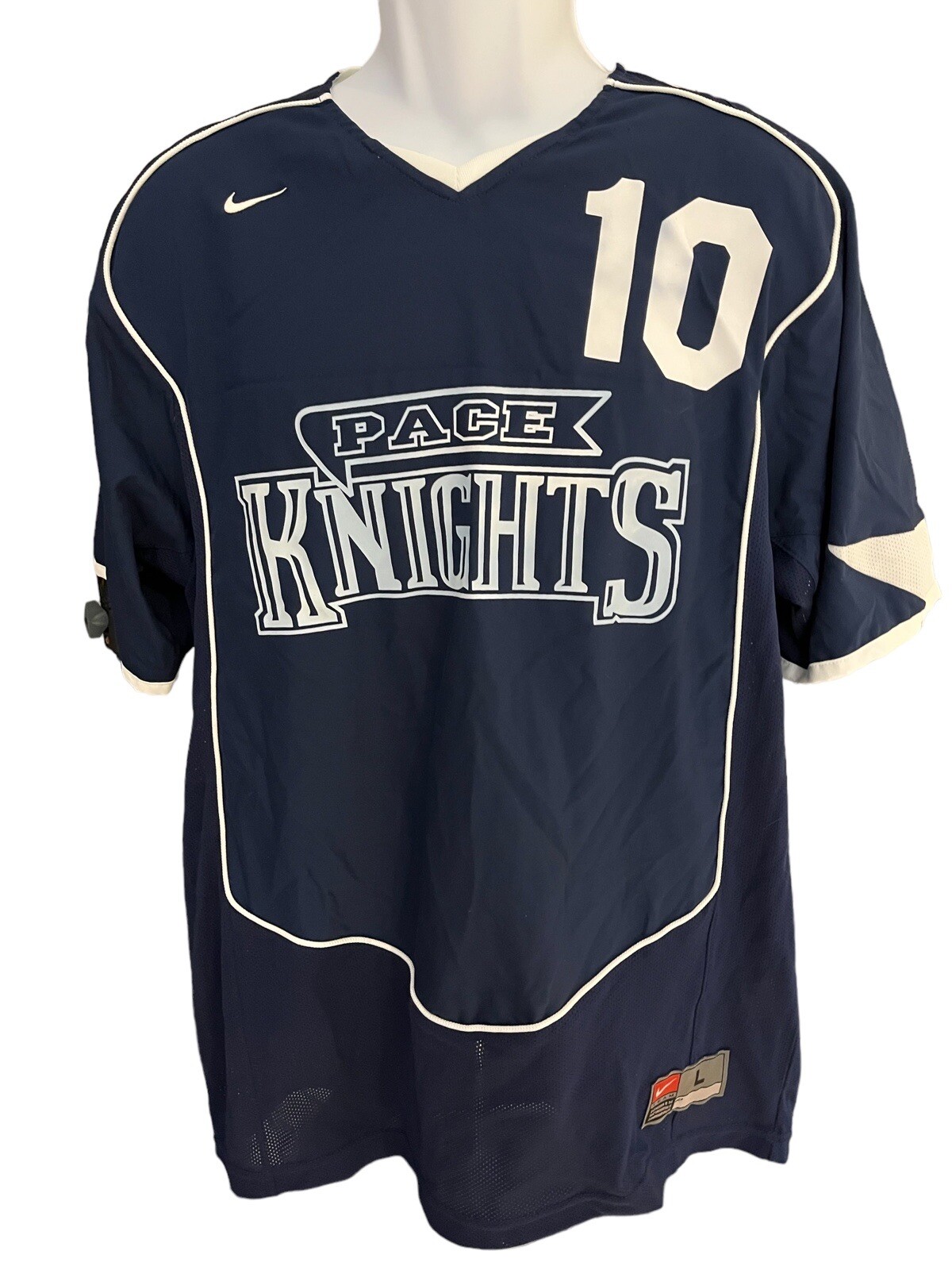 Nike team dri-fit men's L navy jersey pace knights academy