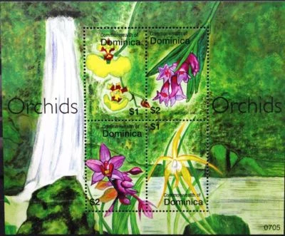 DOMINICA 2007 3826-29 Block 529 Orchideen Orchids Blumen Flowers Flora MNH - Bild 1 von 2