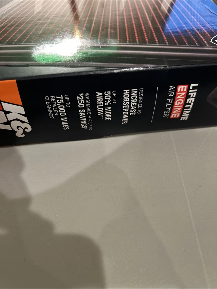 Fltr de aire de repuesto K&N 33-2135 para camioneta y SUV Chevrolet/GMC/Cadillac 1999-2017 Foto 4 de 4