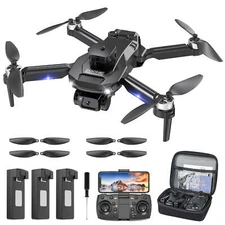 Drones with Camera 6K, 1080P FPV RC Quadcopter 3 Batteries, Foldable Carry Case