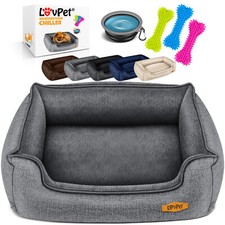 LovPet® Hundebett Katzenbett Hundekissen Plüsch Hundekorb Haustier Bett Kissen