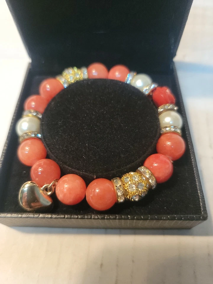 Brazalete Glam Glou estrás elástico con cuentas loro Foto 2 de 4