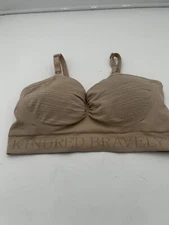 Kindred Bravely Sublime Hands Free Pumping Nursing Bra Tan Beige Size Large