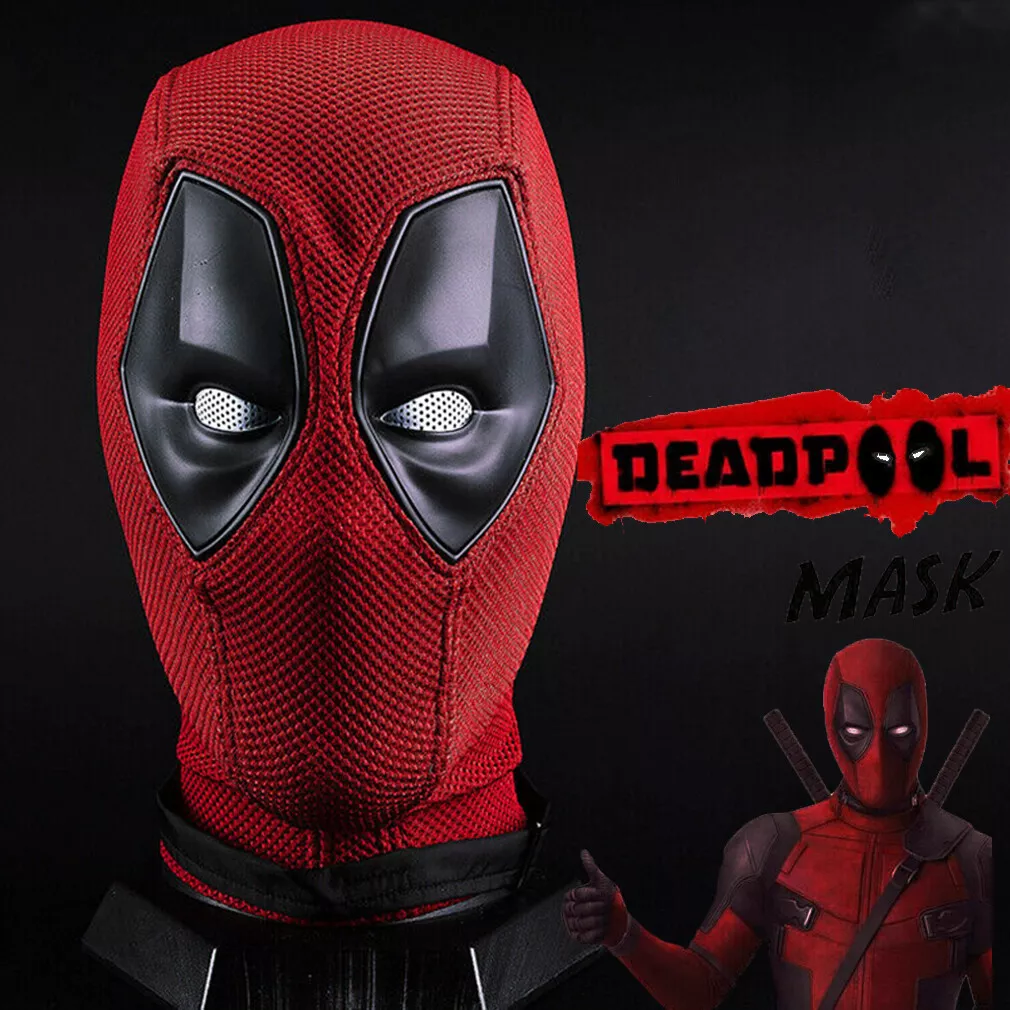 Deadpool Mask Full Head Helmet Cosplay Adult Costume Prop Red Helmet Party  Gifts