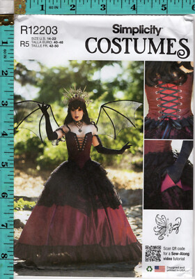''Misses' Corset & Skirt Costume''  2023 Simplicity Costumes Raine Emery R12203 NE