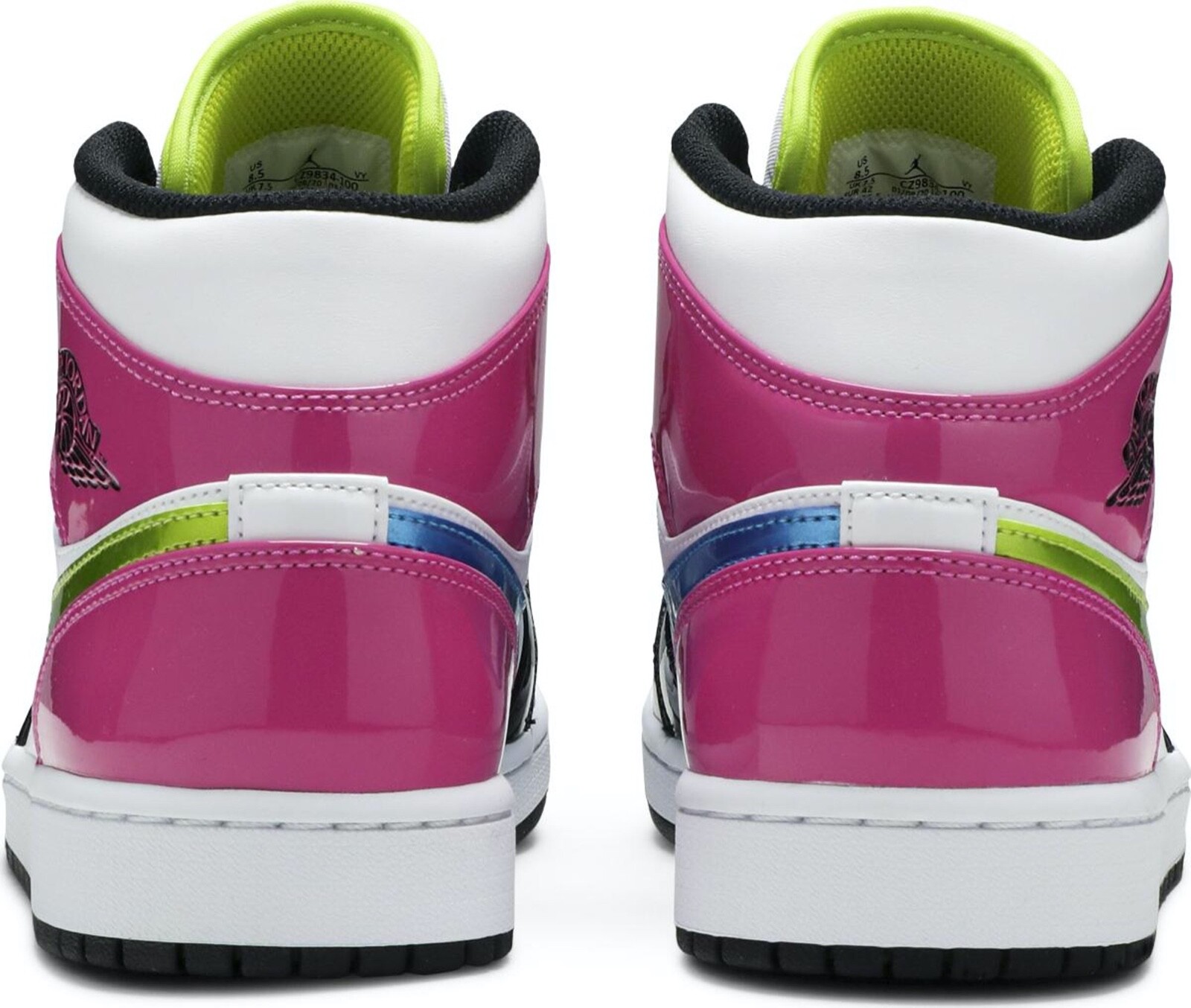 SAOLA Nike Air Jordan 1 Mid SE fucsia uomo taglia 11 donna taglia 12 5 rosa bianco CZ9834 100