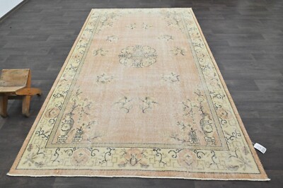 Oushak Türkisch Vintage Teppich 6x10 Kelim Rug Anatolisch Handarbeit Boho Dek...