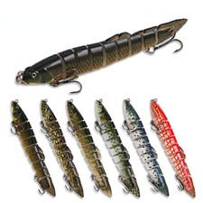 Plastic Hard Lure Swimbait Fishing Gear Bait Blood Slot Hook 2pcs Bionic Fish