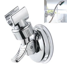 Wall Mount Suction Shower Head Handset Adjustable Bracket Holder Chrome Bathroom