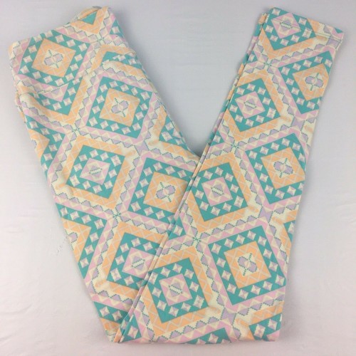 Leggings Pastel Geometric Easter Colors 
