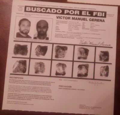 Rare FBI Wanted Poster Ejército Popular Boricua  Macheteros Victor Manuel Gerena