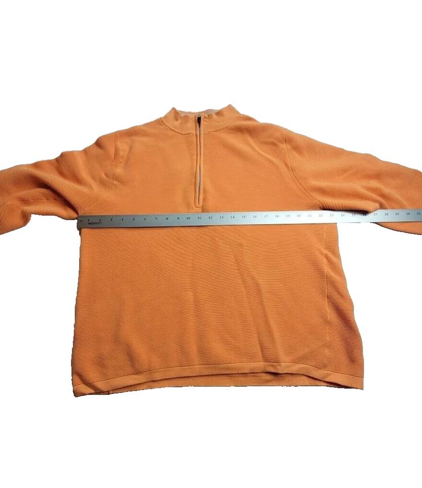 Donald Ross Men's Sz L (46x23 MEASURED) Golf Long Sleeve Orange Pullover Sweater - Image 3 of 4