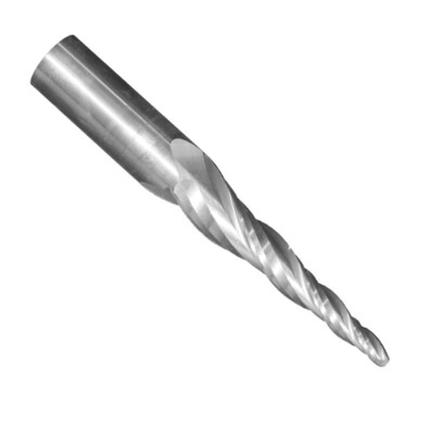 3/8'' Tip x 5'' LOC - (3°) Per Side HSS Tapered Ball End Mill - USA